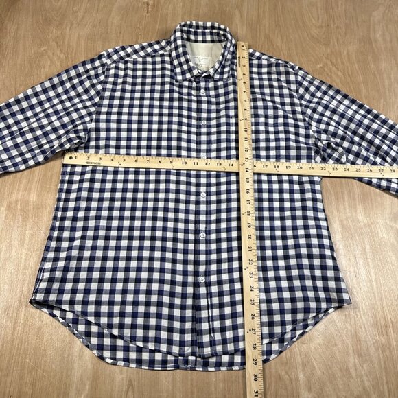 Rag & Bone Shirt Mens XL Blue White Check Long Sleeve Button Up - Picture 3 of 4